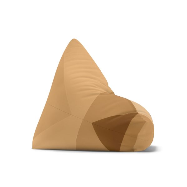 Soft Geometric Pyramid 03 in Honey Yellow Tone - Bean Bag Chair Cover - Image 4