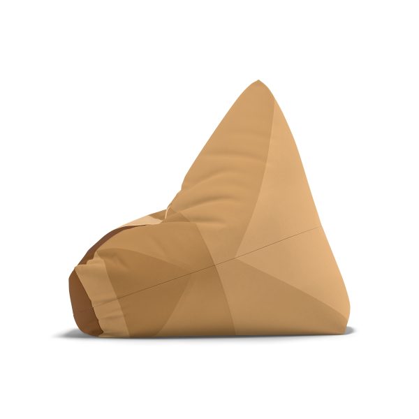 Soft Geometric Pyramid 03 in Honey Yellow Tone - Bean Bag Chair Cover - Image 5