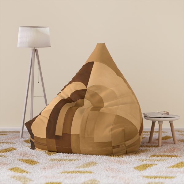 Soft Geometric Archways in Honey Yellow Tone - Bean Bag Chair Cover - Image 6