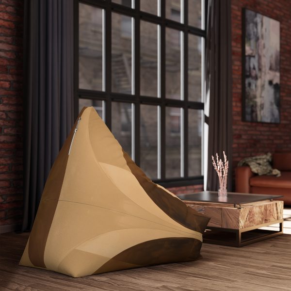 Soft Geometric Archways in Honey Yellow Tone - Bean Bag Chair Cover - Image 7