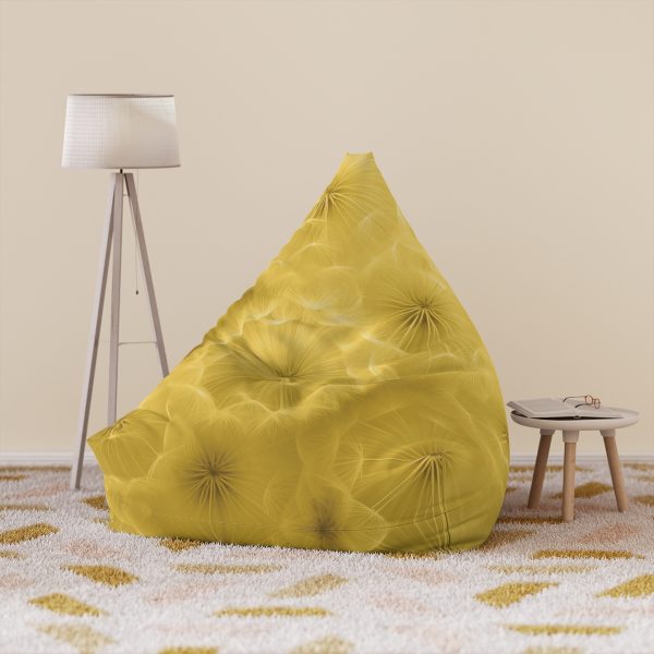 Dandelion Down Motif in Super Lemon Tone - Bean Bag Chair Cover - Image 6