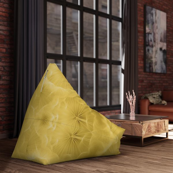 Dandelion Down Motif in Super Lemon Tone - Bean Bag Chair Cover - Image 7