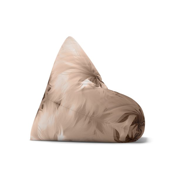 Soft Fantasy Feather Puffs in Peach Puree Tone - Bean Bag Chair Cover - Image 4