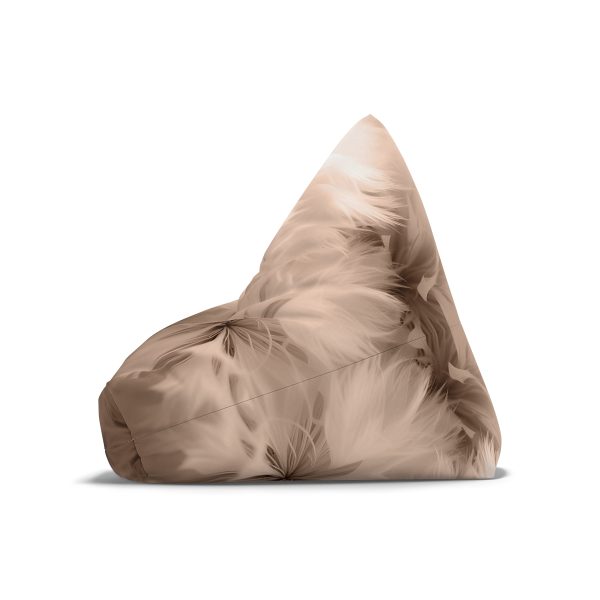 Soft Fantasy Feather Puffs in Peach Puree Tone - Bean Bag Chair Cover - Image 5