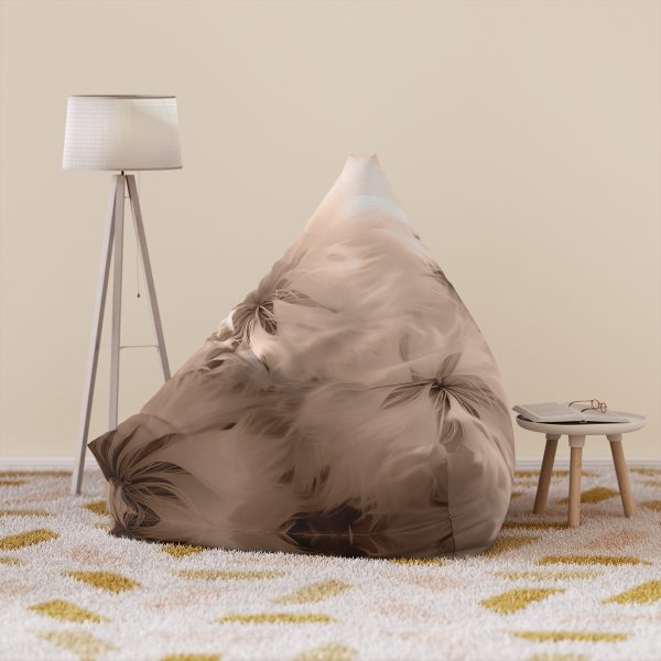 Soft Fantasy Feather Puffs in Peach Puree Tone - Bean Bag Chair Cover - Image 6