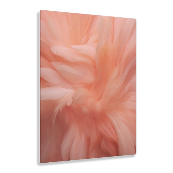 Lovely Fuzzy Feathers in Peach 01 - Acrylic Prints