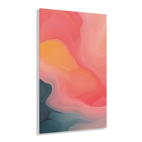 Aqueous Expression in Navy and Peachy Pastels 02 - Acrylic Prints - Image 21