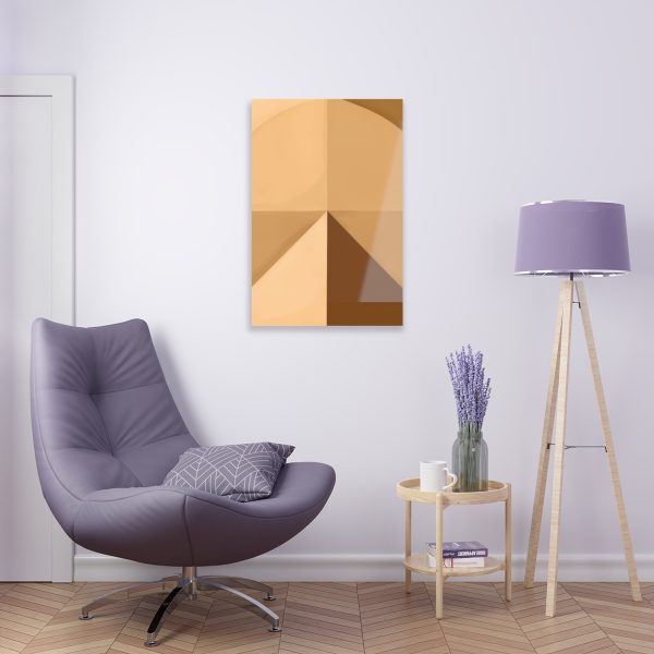 Soft Geometric Pyramid 02 in Honey Yellow Tone - Acrylic Prints - Image 35