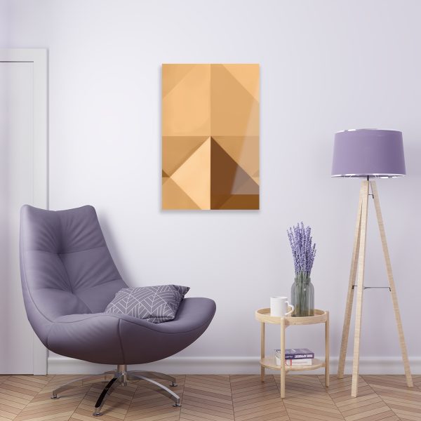 Soft Geometric Pyramid 03 in Honey Yellow Tone - Acrylic Prints - Image 35