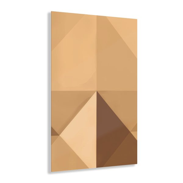 Soft Geometric Pyramid 03 in Honey Yellow Tone - Acrylic Prints