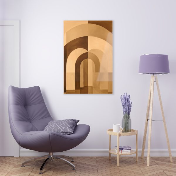 Soft Geometric Archways in Honey Yellow Tone - Acrylic Prints - Image 35