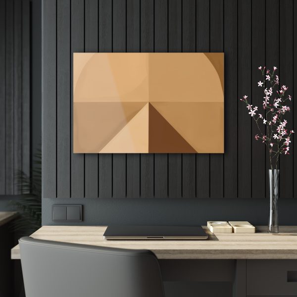 Soft Geometric Pyramid 02 in Honey Yellow Tone - Acrylic Prints - Image 9