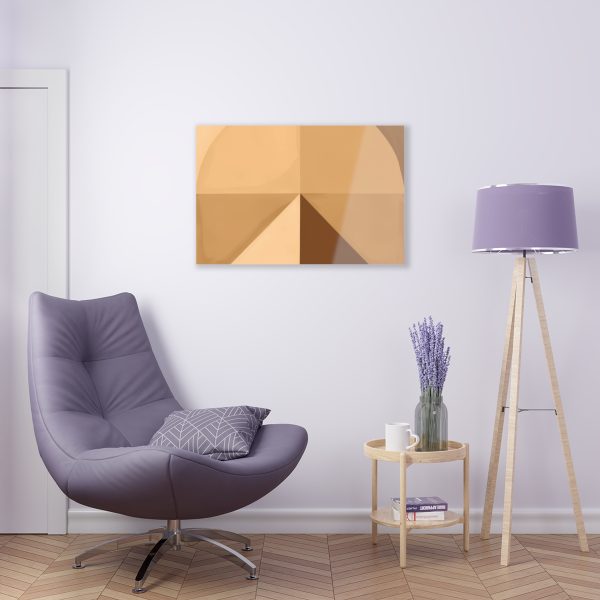 Soft Geometric Pyramid 02 in Honey Yellow Tone - Acrylic Prints - Image 10