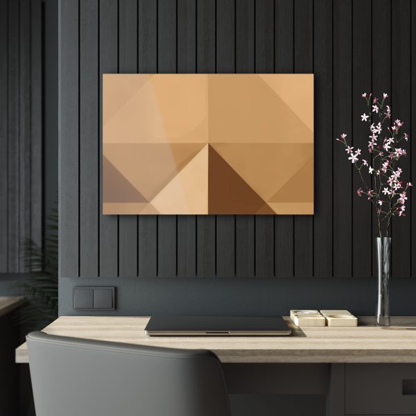 Soft Geometric Pyramid 03 in Honey Yellow Tone - Acrylic Prints - Image 9