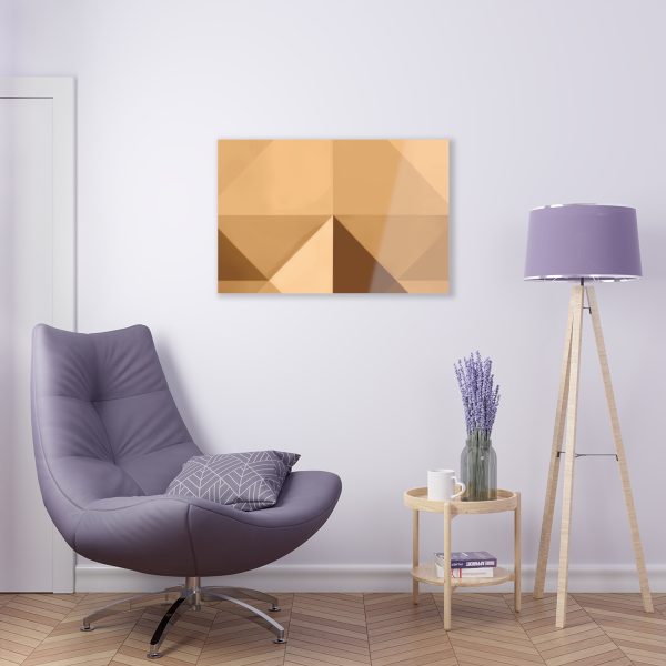 Soft Geometric Pyramid 03 in Honey Yellow Tone - Acrylic Prints - Image 10