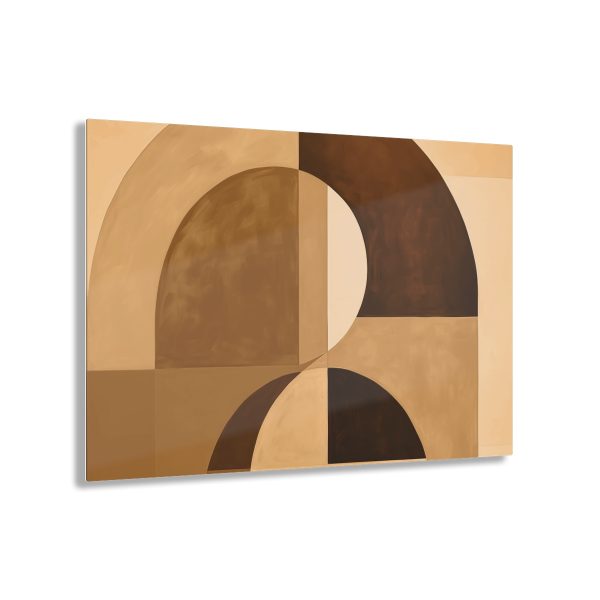 Soft Geometric Windows in Honey Yellow Tone - Acrylic Prints - Image 6