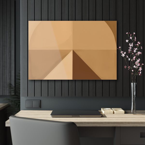 Soft Geometric Pyramid 02 in Honey Yellow Tone - Acrylic Prints - Image 14