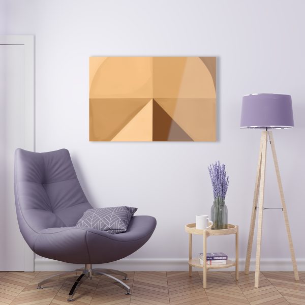 Soft Geometric Pyramid 02 in Honey Yellow Tone - Acrylic Prints - Image 15