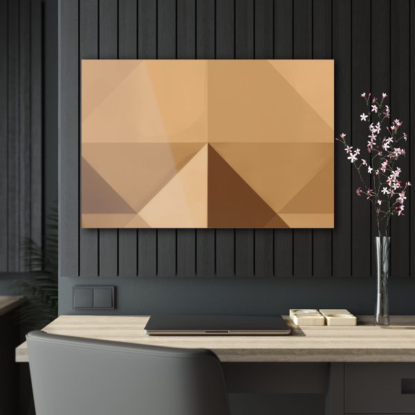 Soft Geometric Pyramid 03 in Honey Yellow Tone - Acrylic Prints - Image 14