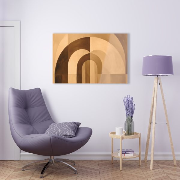 Soft Geometric Archways in Honey Yellow Tone - Acrylic Prints - Image 5