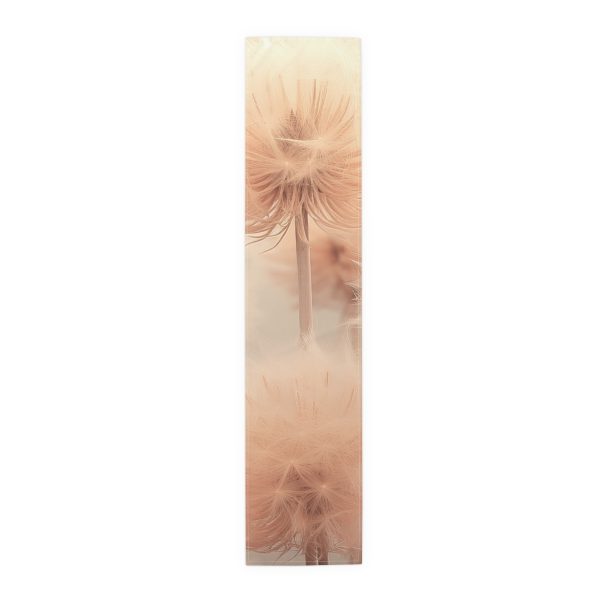 Misty Peach Dandelions - Table Runner (Cotton, Poly) - Image 6