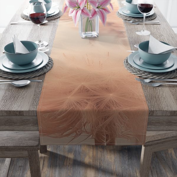 Misty Peach Dandelions - Table Runner (Cotton, Poly) - Image 10