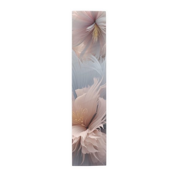 Powder Pink and Baby Blue Feathery Floral - Table Runner (Cotton, Poly) - Image 6