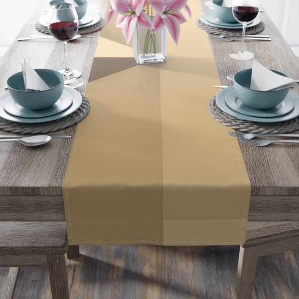 Soft Geometric Pyramid 01 in Honey Yellow Tone - Table Runner (Cotton, Poly) - Image 10