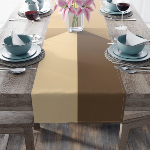 Soft Geometric Pyramid 02 in Honey Yellow Tone - Table Runner (Cotton, Poly) - Image 10