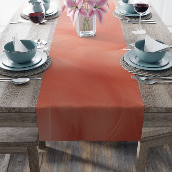 Lovely Fuzzy Feathers in Peach 01 - Table Runner (Cotton, Poly) - Image 15