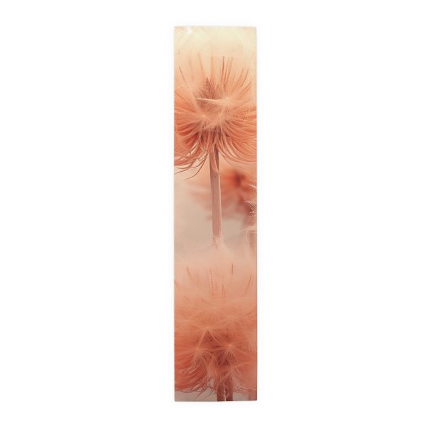 Misty Peach Dandelions - Table Runner (Cotton, Poly) - Image 11