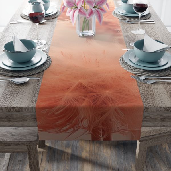 Misty Peach Dandelions - Table Runner (Cotton, Poly) - Image 15