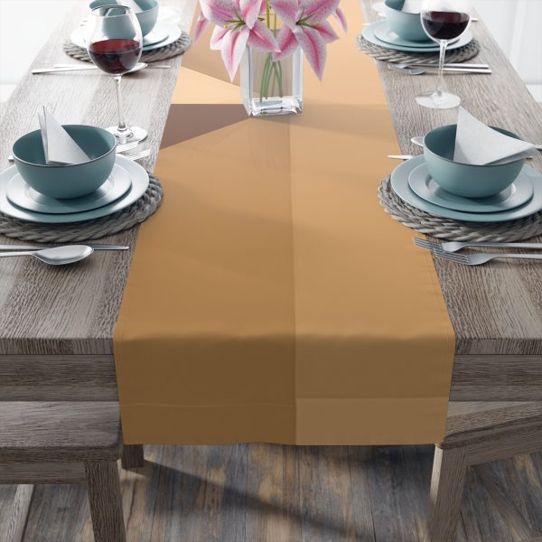 Soft Geometric Pyramid 01 in Honey Yellow Tone - Table Runner (Cotton, Poly) - Image 15