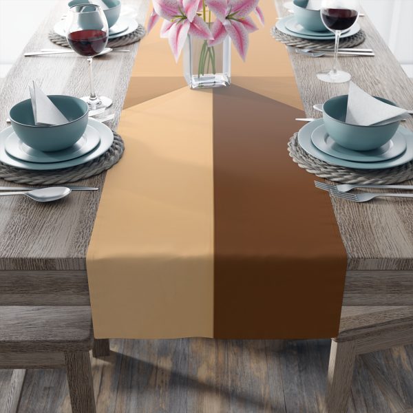 Soft Geometric Pyramid 02 in Honey Yellow Tone - Table Runner (Cotton, Poly) - Image 15