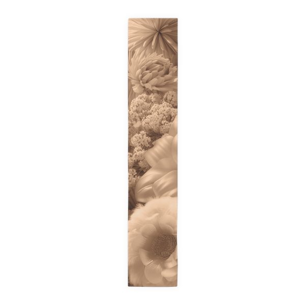 Lustrous Peach Fuzz Tone Baroque Floral 02 - Table Runner (Cotton, Poly) - Image 16