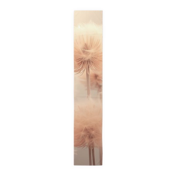 Misty Peach Dandelions - Table Runner (Cotton, Poly) - Image 16