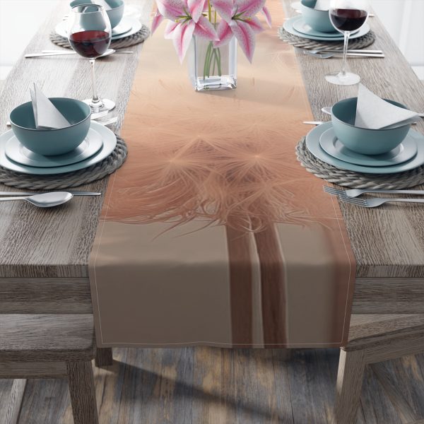 Misty Peach Dandelions - Table Runner (Cotton, Poly) - Image 20