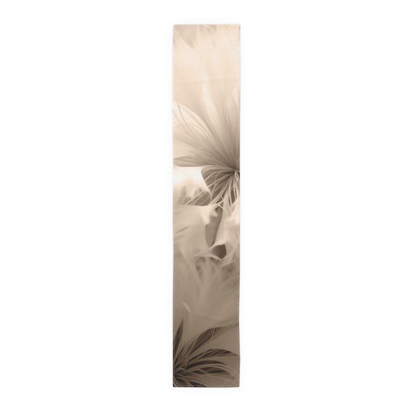 Soft Fantasy Feather Puffs in Peach Puree Tone  - Table Runner (Cotton, Poly) - Image 16