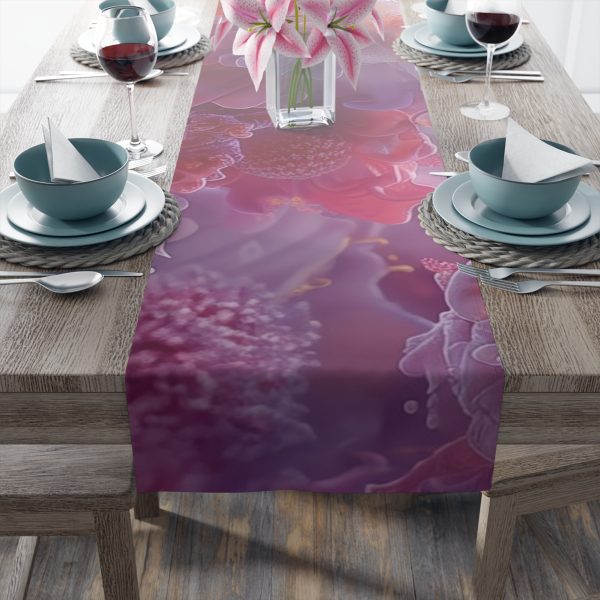 Floral Nebula 05 - Table Runner (Cotton, Poly) - Image 5