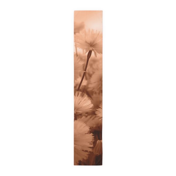 Fuzzy Dandelion Fantasy in Peach Fuzz Tone - Table Runner (Cotton, Poly)