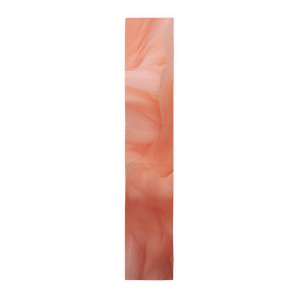 Lovely Fuzzy Feathers in Peach 01 - Table Runner (Cotton, Poly)