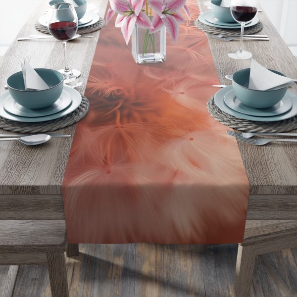 Lovely Fuzzy Fluff in Peach 02 - Table Runner (Cotton, Poly) - Image 5