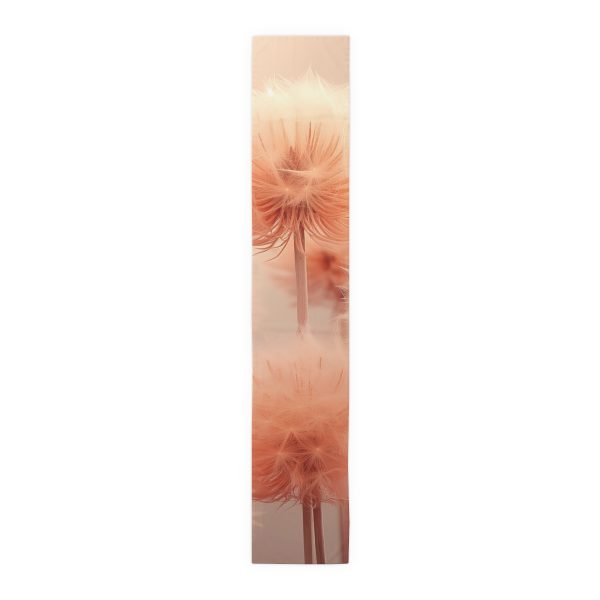 Misty Peach Dandelions - Table Runner (Cotton, Poly)