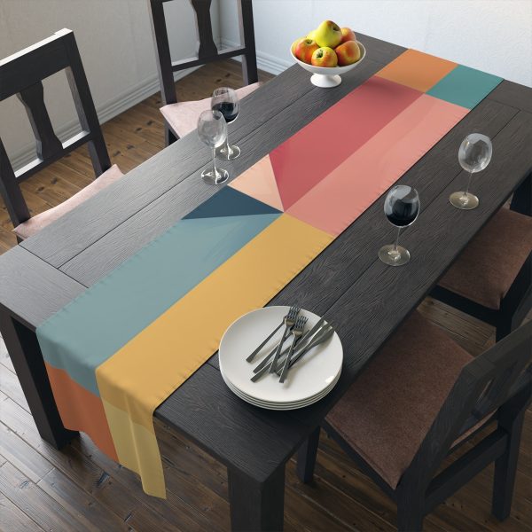 Soft Geometric Pyramid 01 - Table Runner (Cotton, Poly) - Image 4