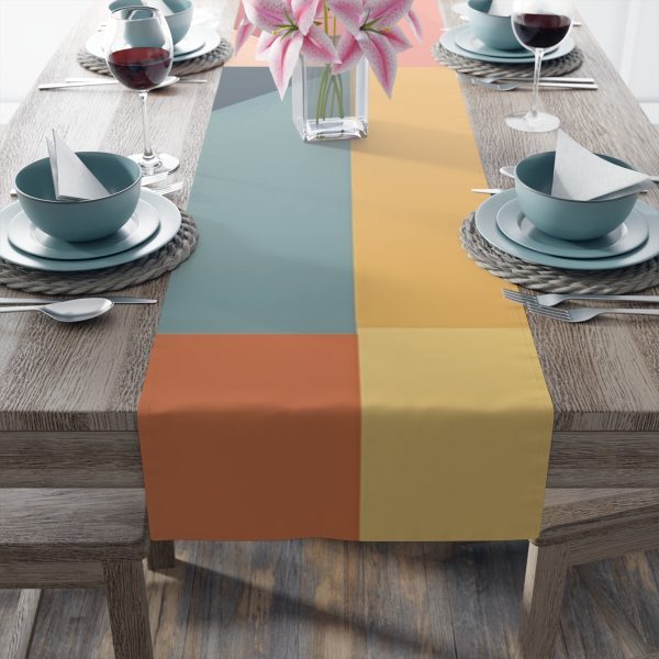 Soft Geometric Pyramid 01 - Table Runner (Cotton, Poly) - Image 5