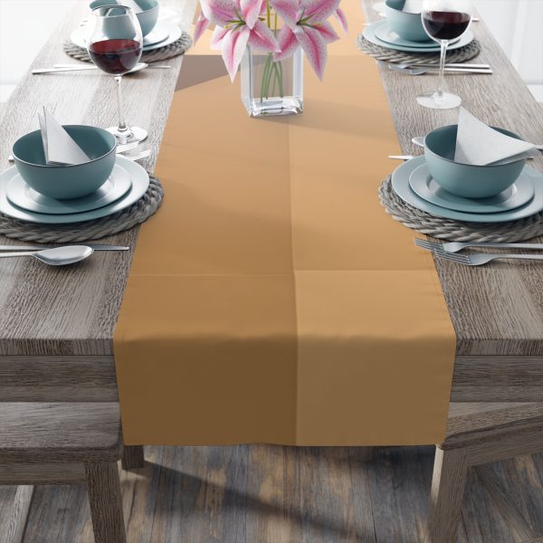 Soft Geometric Pyramid 01 in Honey Yellow Tone - Table Runner (Cotton, Poly) - Image 5