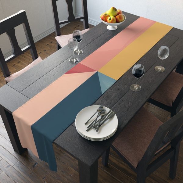 Soft Geometric Pyramid 02 - Table Runner (Cotton, Poly) - Image 4