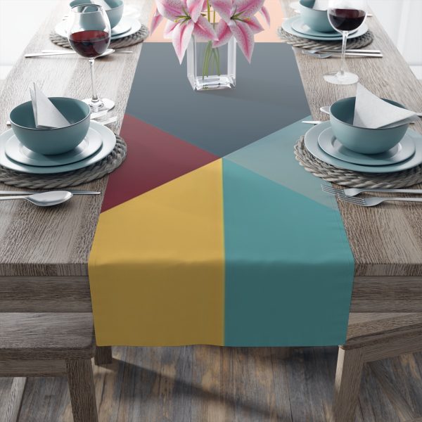 Soft Geometric Pyramid 03 - Table Runner (Cotton, Poly) - Image 5