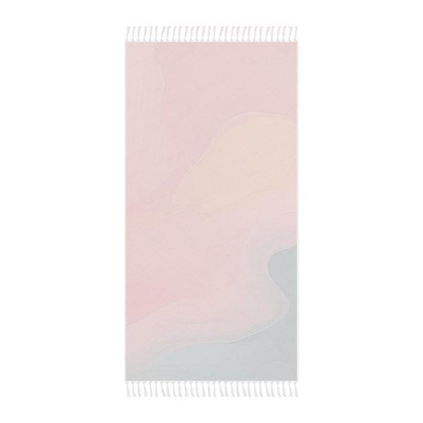 Aqueous Expression in Navy and Peachy Pastels 02 - Boho Beach Cloth - Image 2