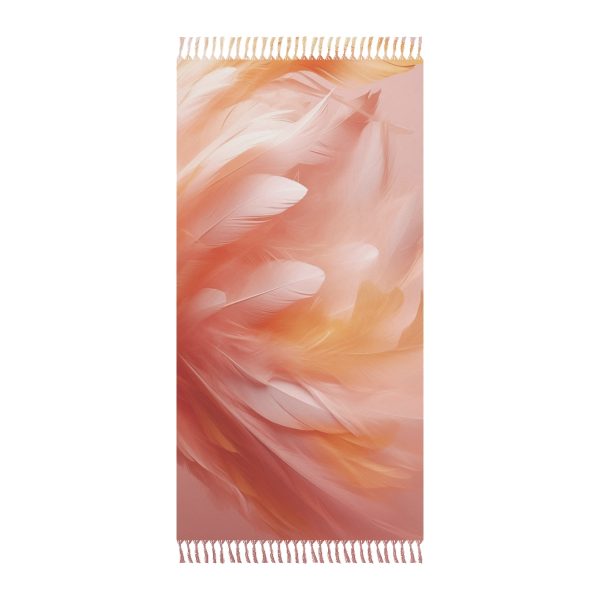 Lovely Fuzzy Feathers in Peach 02 - Boho Beach Cloth